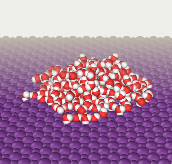 water on hydrophilic plate